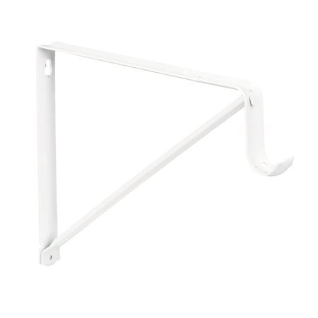 Knape & Vogt Knape & Vogt John Sterling White Steel Shelf/Rod Bracket 12 Ga. 11 in. L 250 lb RP-0045-WT